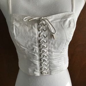 Lace up babe crop top